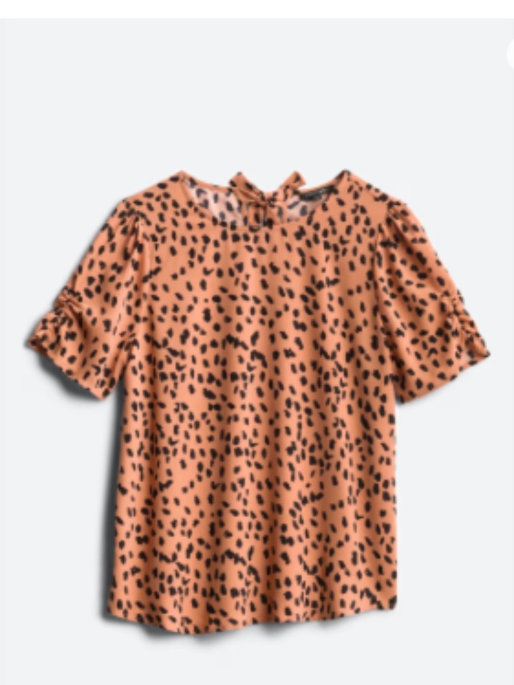 Papermoon Peach and Black Leopard Print Top (size M)